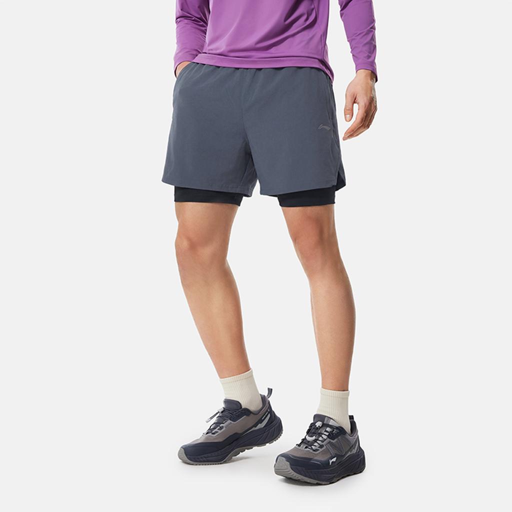 Li Ning Fitness Series Logo Stitching Casual Shorts Men shorts AKSW245-8