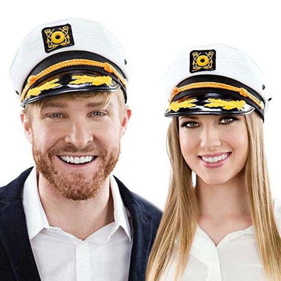 Unisex Adjustable Adult Boat Captain Navy Cap Costume Dress Party Sailor Hat