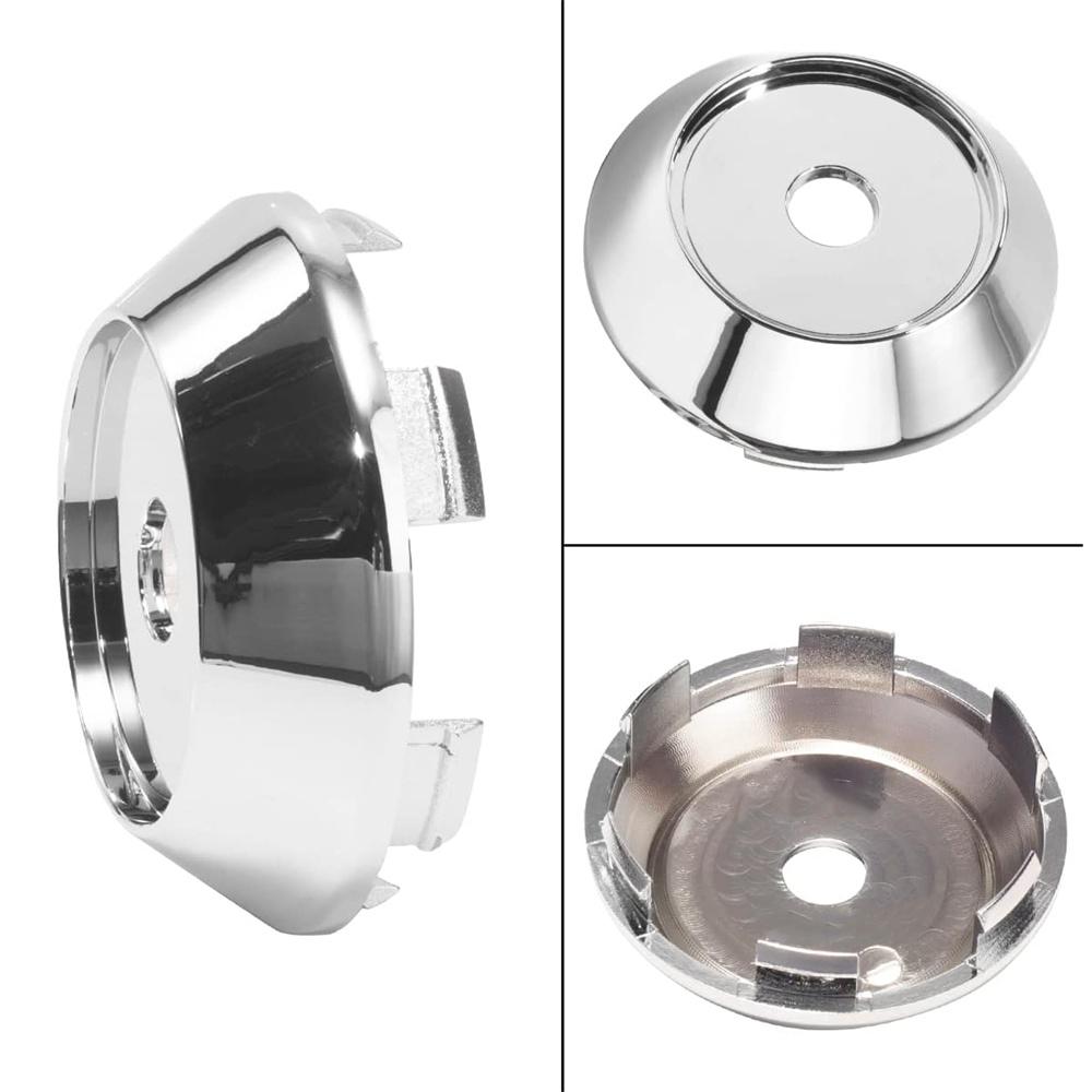 4pcs For Wheel Center Cap Universal Rim Chrome Hub Cap 68mm No Logo Silver Base