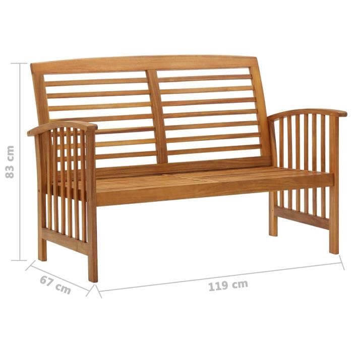 VidaXL Garden Furniture 3 Pcs Solid Acacia Wood
