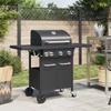 4 Burner Gas Grill in Black Powder Coated Steel