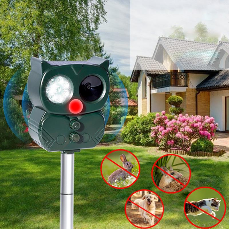 Outdoor Solar Ultrasonic Pest Repeller with Infrared Bird and Insect Deterrent