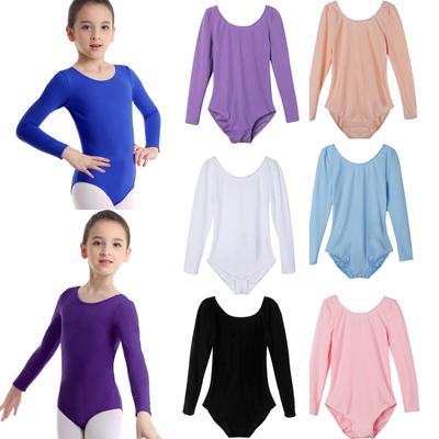 Dětský balet Body Dlouhý rukáv Kostýmy Taneční třídy Gymnastický trikot pro holčičku