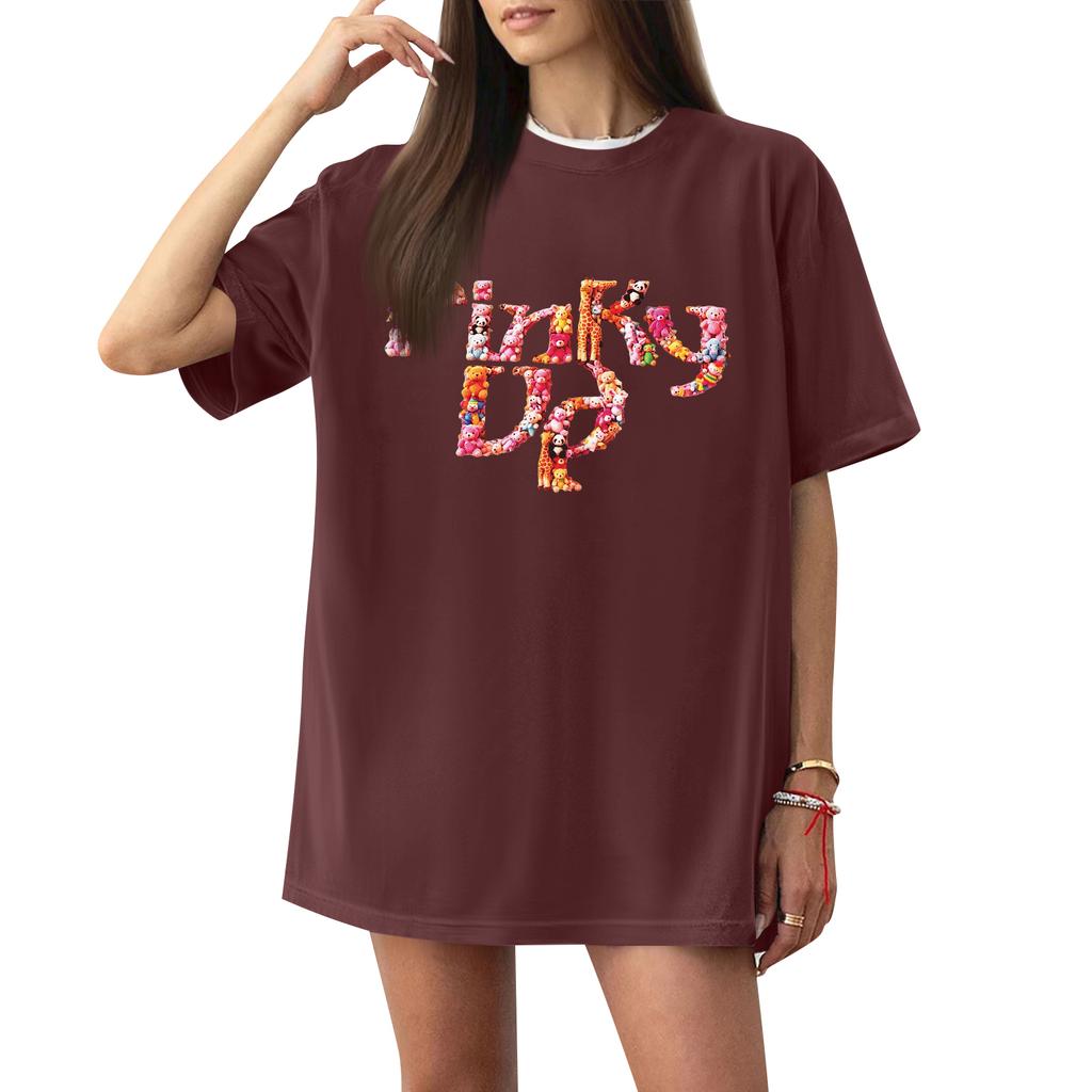 Women's Casual Letter Print Short-sleeved Top T-shirt