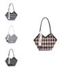 Geometric Check Chic Colorblock Shoulder Bag For Women Perfect For Commuting And Casual
