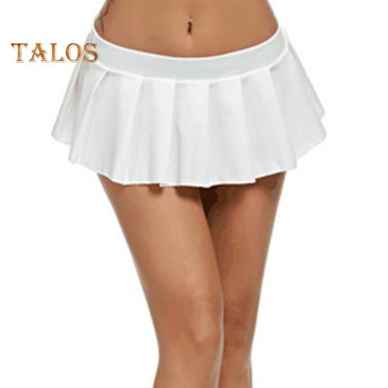 Σέξι φούστα με χαμηλοκάβαλο, μονόχρωμη πλισέ φούστα, πολύ κοντή φούστα σε γραμμή Α, για πάρτι, νυχτερινό κέντρο, μικροσκοπική φούστα