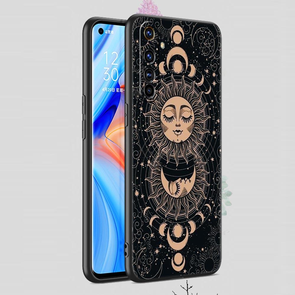 Soft TPU Case For Realme C67 C63 C55 C53 C25 C21 10 11 12 13 GT 2 3 5 Pro Plus 5G Shockproof Phone Cover Funny Sun Moon Face Bag