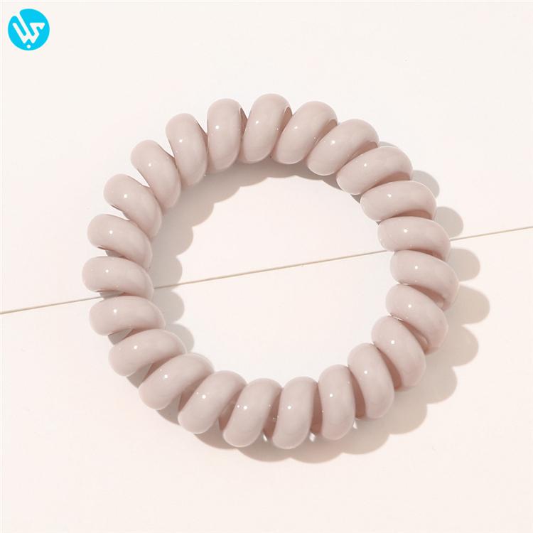 Women Spring Hair Ties Elastic Hair Band Custom Ponytail Holder Telephone Line Phone Cord Hair Ring