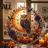 Sparkling Craft Kits for Teens Halloween Ghost/Owl Diamond Art Hanging Ornament Kit, Indoor Holiday Decorative Accents Painting Suncatcher,