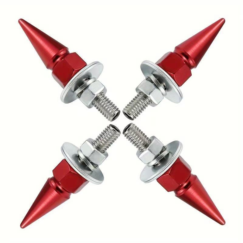 4PCS M6 Threaded Tips Screw Car Modified Fasteners Fender Washer Bumper Engine Screws License Plate Aluminium Alloy Bolts