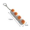 Caramel Bread Stress Relief Keyboard Keychain Button Light Keycap Backpack Pendant For Student Office Adult Accessory 1Pc