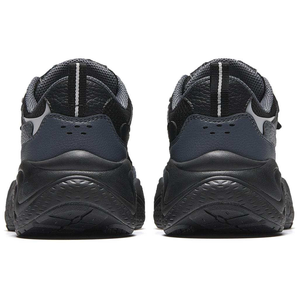 New Anta Stars Anti Slip And Wear Resistant Breathable Low Top Chunky Sneakers Women's Black Gray 922518806-5