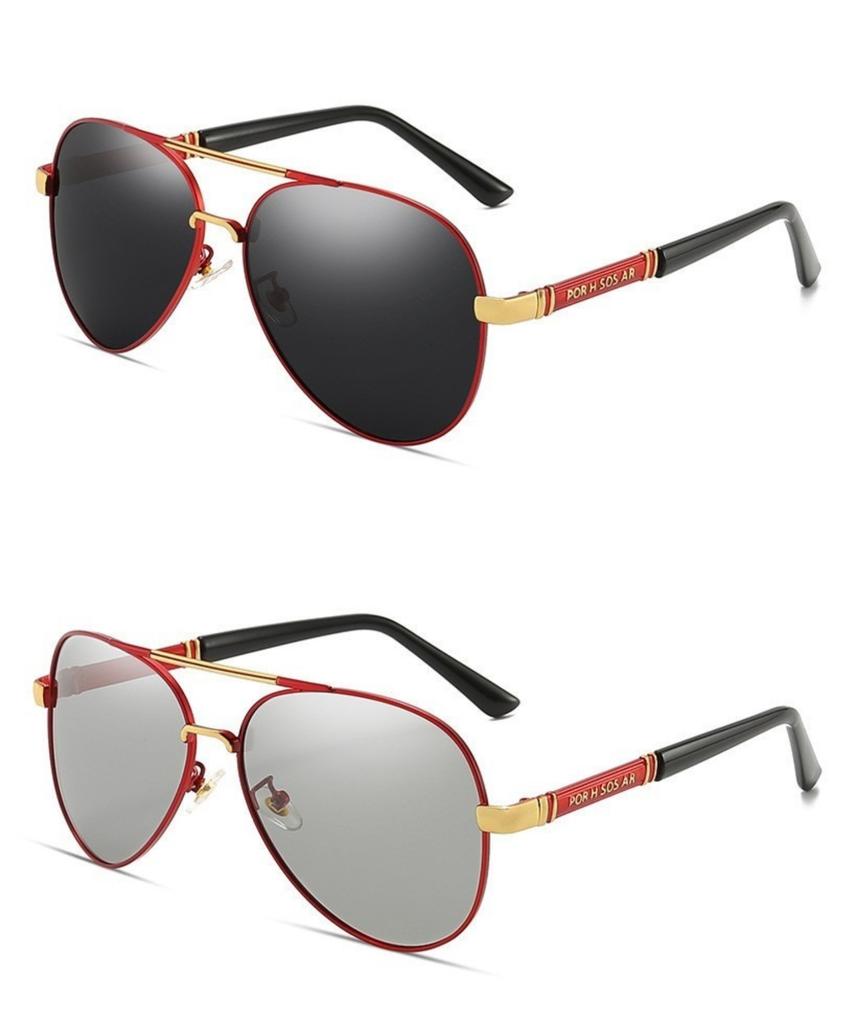 New Polarized Sunglasses Men's Metal Sunglasses Toad Mirrors Driving Mirrors Retro Large Frame Glasses