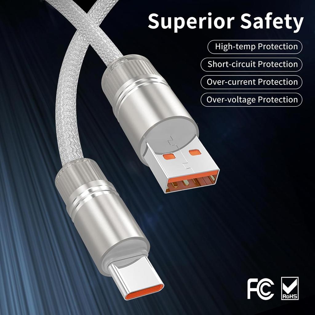 15cm USB C Cable, Upgraded Fast Charging & Data Transfer, Compatible with Android, Pad, Laptop, Smartphone