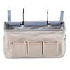 Bedside Hanging Organizer with 3 Large Pockets Sturdy Cotton Linen Material Waterproof Coating for Bedroom Office RV