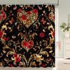 Home Shower Curtains for Bathroom Waterproof Fabric Nordic Style Tropical Plant Fruit Pattern Bathroom Curtains Shower Curtain