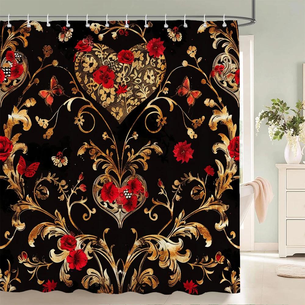 Home Shower Curtains for Bathroom Waterproof Fabric Nordic Style Tropical Plant Fruit Pattern Bathroom Curtains Shower Curtain
