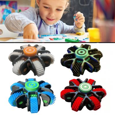 3D Printed Fidget Spinner Toy Anxiety Stress Relief Gear Spinning Toy Portable Travel Home Office Finger Roller EDC Desk Toy