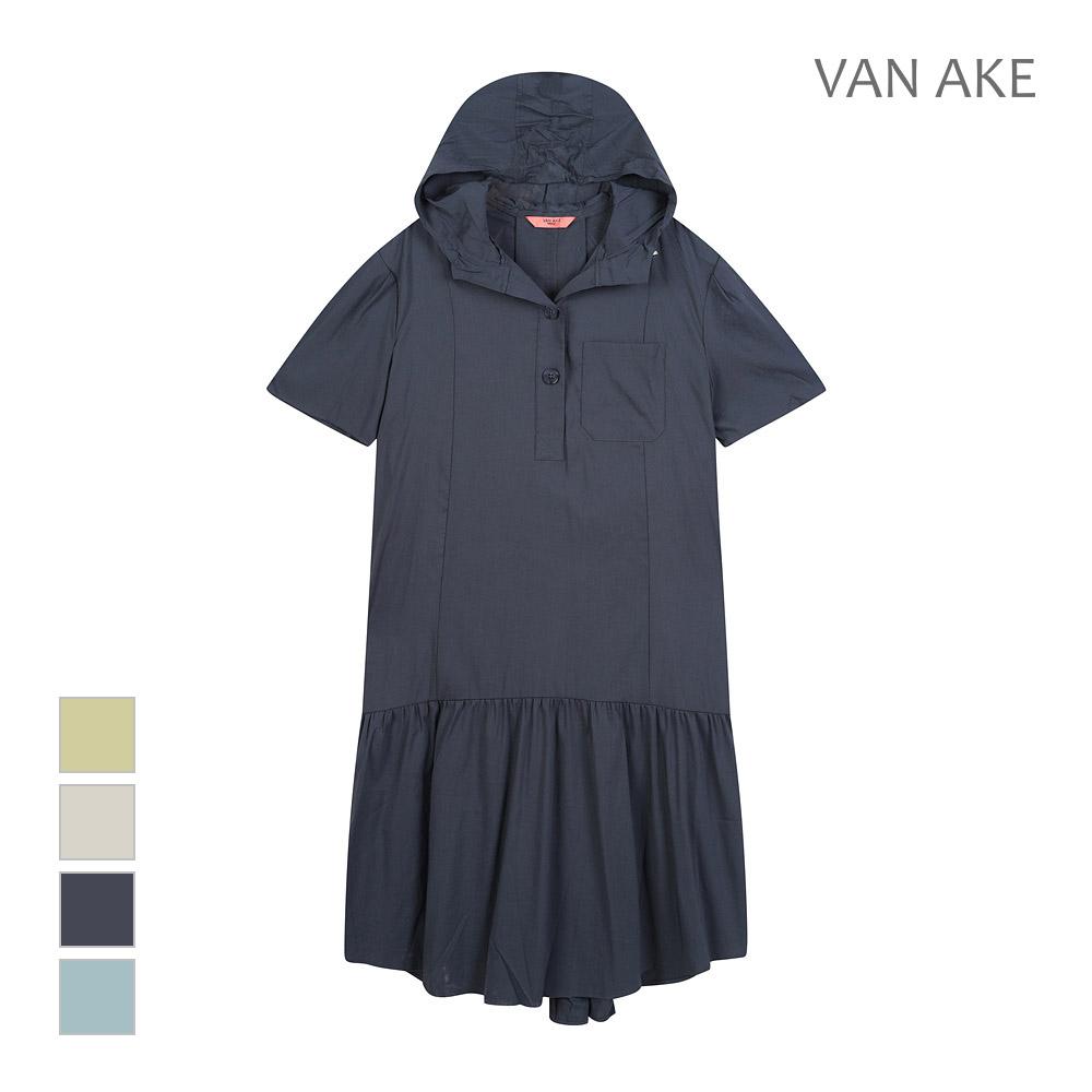 VANAKE Hooded Neck Short Sleeve Dress_Vb35Opmd04Z