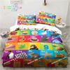 Educational Alphabet Bedding Set Printed single Comforter Quilt Bed Cover Duvet Cover Pillow Case 3 Pieces Sets Kids Adult Size