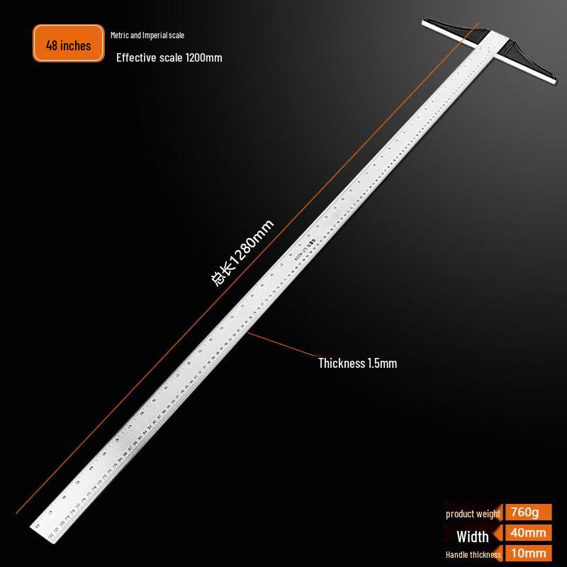 Rong Yu Stainless Steel T-Square Ruler