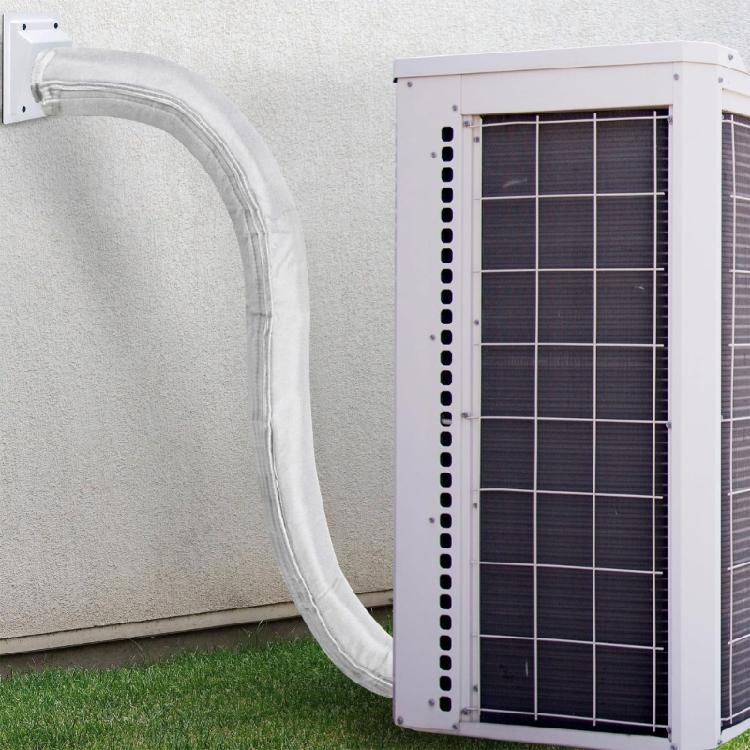 Insulated Air Conditioning Pipe Sleeve Zipper Design Aluminum Foil Lining Weather Resistant Cover for Outdoor Unit