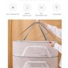Herb Drying Rack Hanging Mesh Net for Plants Hanging Drying Fish Net Foldable Hanging Mesh Dryer for Buds Hydroponics Flowers Vegetables Clothes Doll