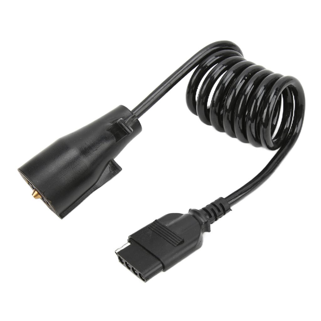 7 Way Round To 5 Way Pin Flat Spiral Trailer Connector Adapter Plug Brass Terminal Wiring Adapter for Boat Trailers