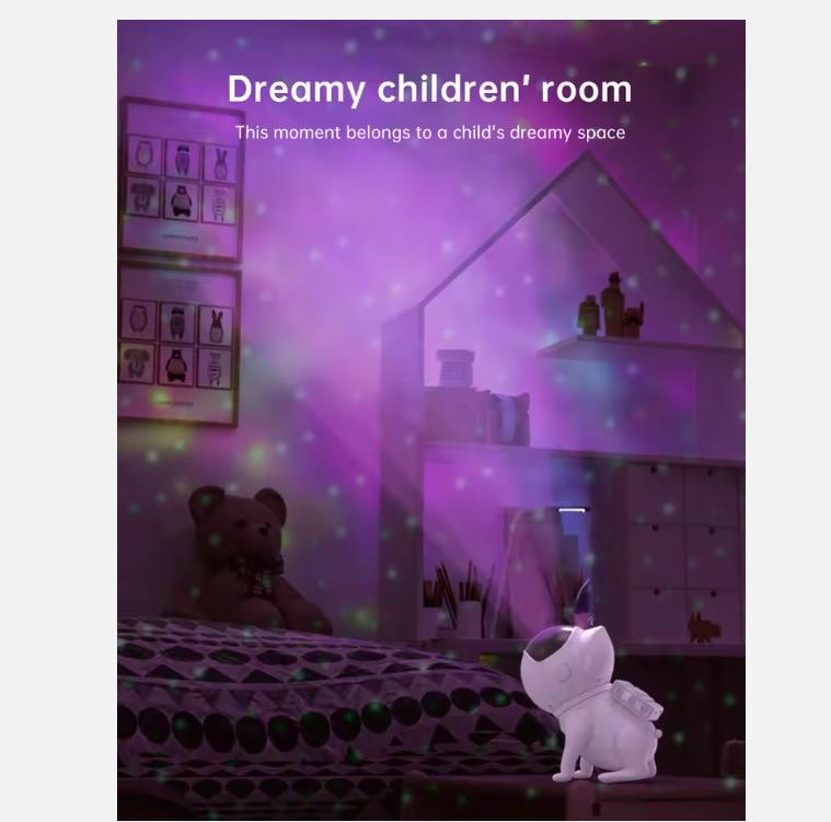 Space Dog Night Light Galaxy Star Astronaut Projector App Nebula Lamps Led Lights For Children Bedroom Decorative Birthday Gift