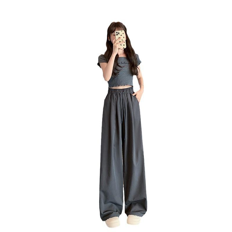 

Новые свободные прямые повседневные брюки с высокой талией Drape S