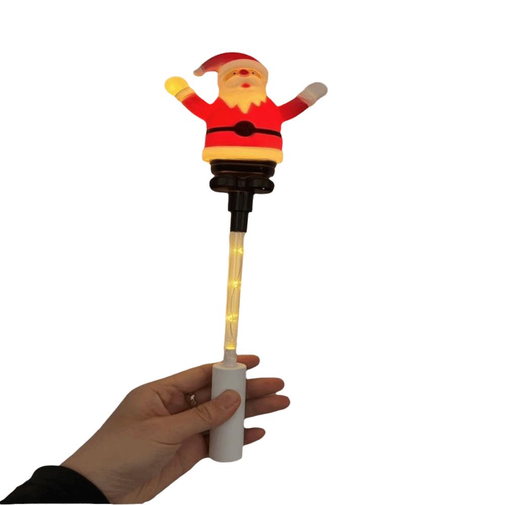 Snowman Handheld Glow Stick Tree Light Up Wand Christmas LED Glowing Stick Holiday Party