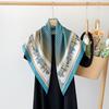 Spring and Summer Popular Small Silk Scarf Women's Versatile 91 × 91cm Imitation Silk Large Square Scarf Fashion High-end Thin Scarf Yarn Women