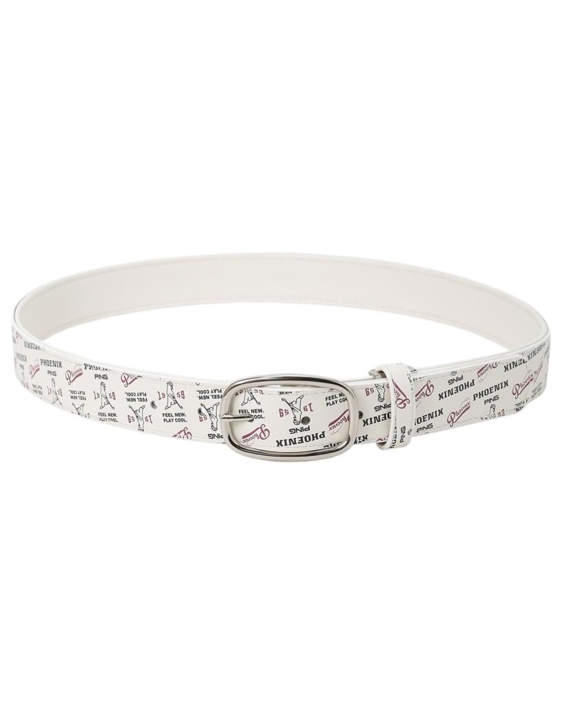 Ping Apparel Women's Belt (All-Over Brand Logo) / Golf / 622-5282801 030_White FR