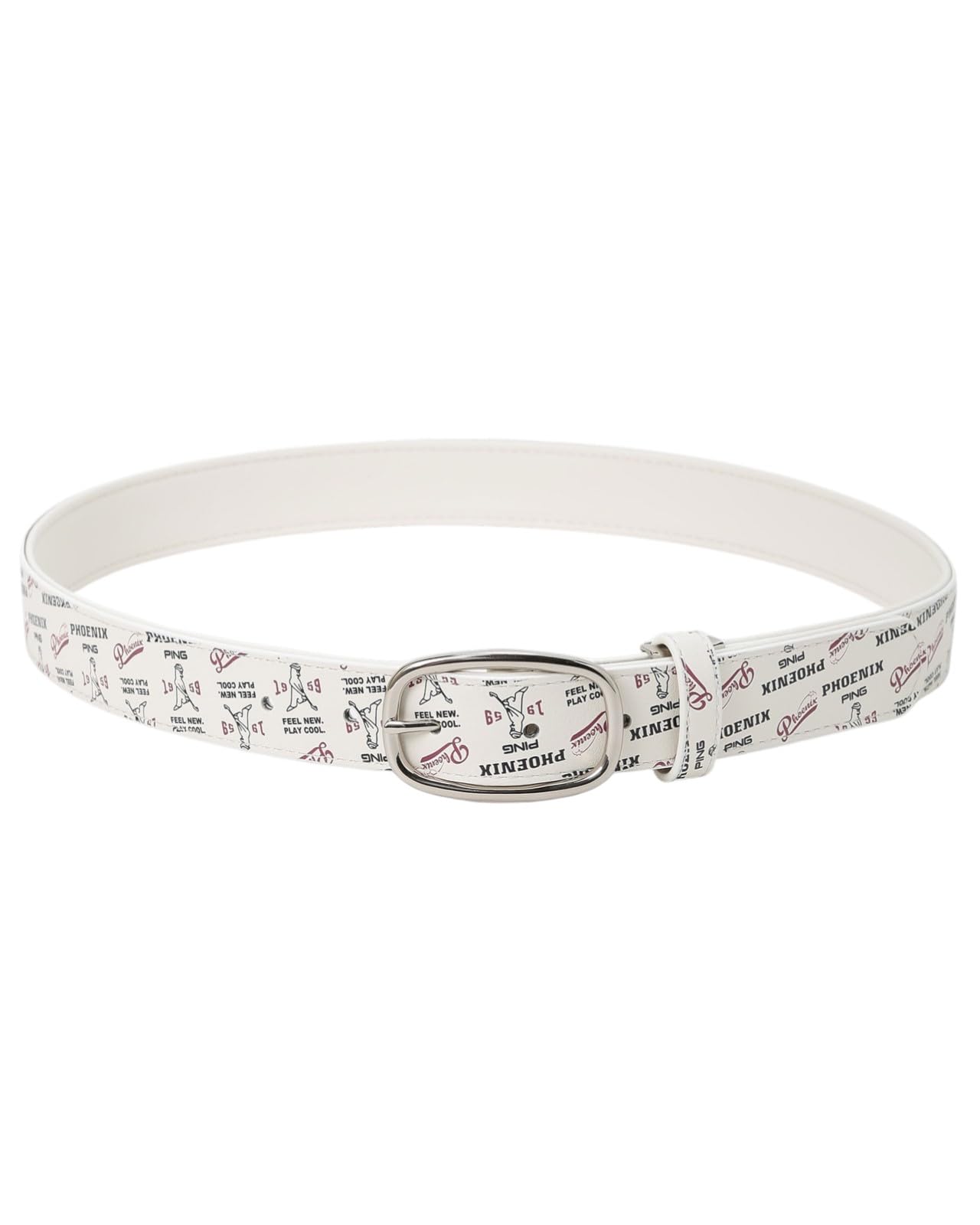 

Ping Apparel Women s Belt (All-Over Brand Logo) / Golf / 622-5282801 030_White FR