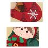 Polyester Christmas Stocking Decoration with Integrated Loop, Raised Holiday Character, Tree Print and Small Bell Feature