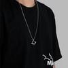 Vintage Gothic Hollow Cross Pendant Necklace Silver Color Cool Street Style Necklace For Men Women Gift Neck Jewelry