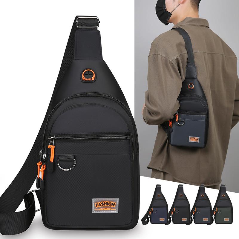 Men's One Shoulder Crossbody Bag – Large Capacity Chest Pack for Outdoor Sports & Cell Phone Storage