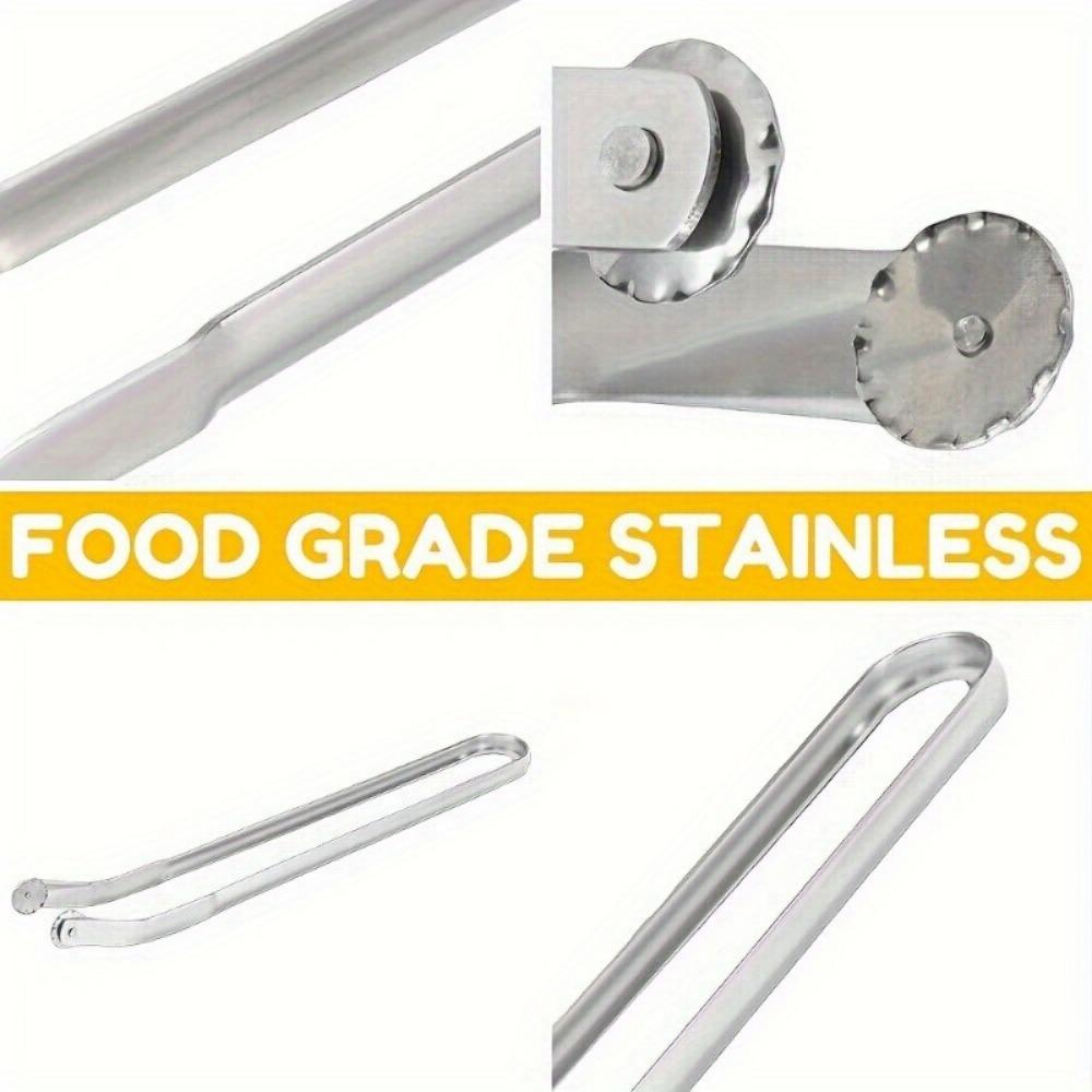 Stainless Steel Bbq Tongs - Multi-Functional Grilling & Cooking Tool for Hot Dogs, Steaks, and Sausages | Food-Safe Kitchen Gadget