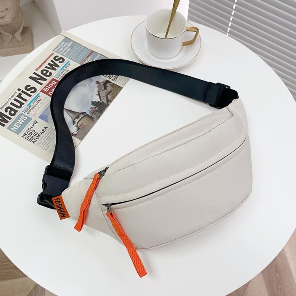 Multi-pocket Nylon Waist Bag Adjustable Shoulder Strap Diagonal Shoulder Bag Men Chest Bag  Male