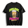 Drunk Party Master Graphic Tee Beer Skull Print Casual Party Top Pure Cotton T-shirt