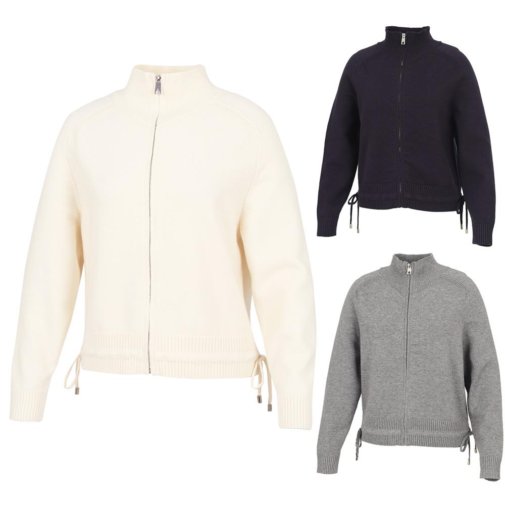 Kim Young Joo Golf Spring/Autumn High-Neck Knit Cardigan String Daily Women'S Golf Zip-Up Dqslca01