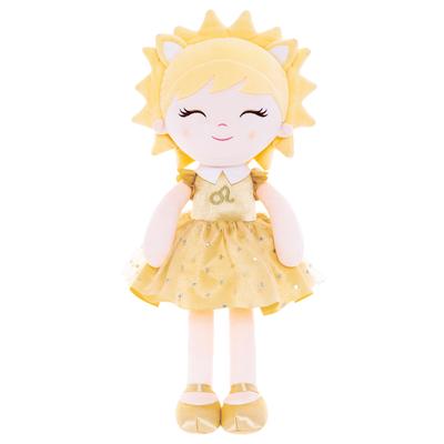 16 Inches Baby Girl Plush Doll Leo Constellation Doll In Sparkling Golden Yellow with Gift Box for Baby Girls Birthday Gift