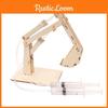 Vitenskap DIY Hydraulisk Gravemaskin Tre Materiale Leketøy For Barn Stem Utdanning