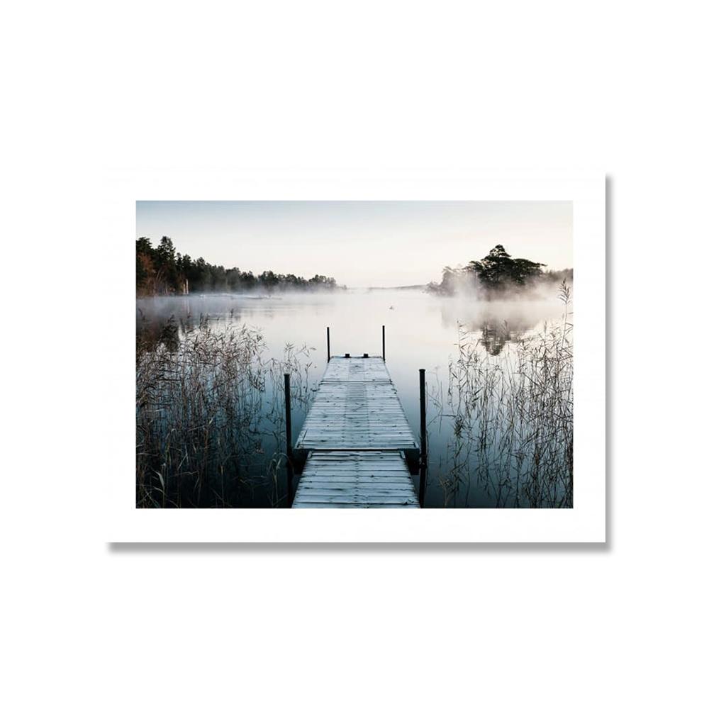 Calm Beach In the Reed Landscape Poster Print Grass Archipelago Canvas Art Painting Seascape Picture Living Room Wall Decoration No Frame