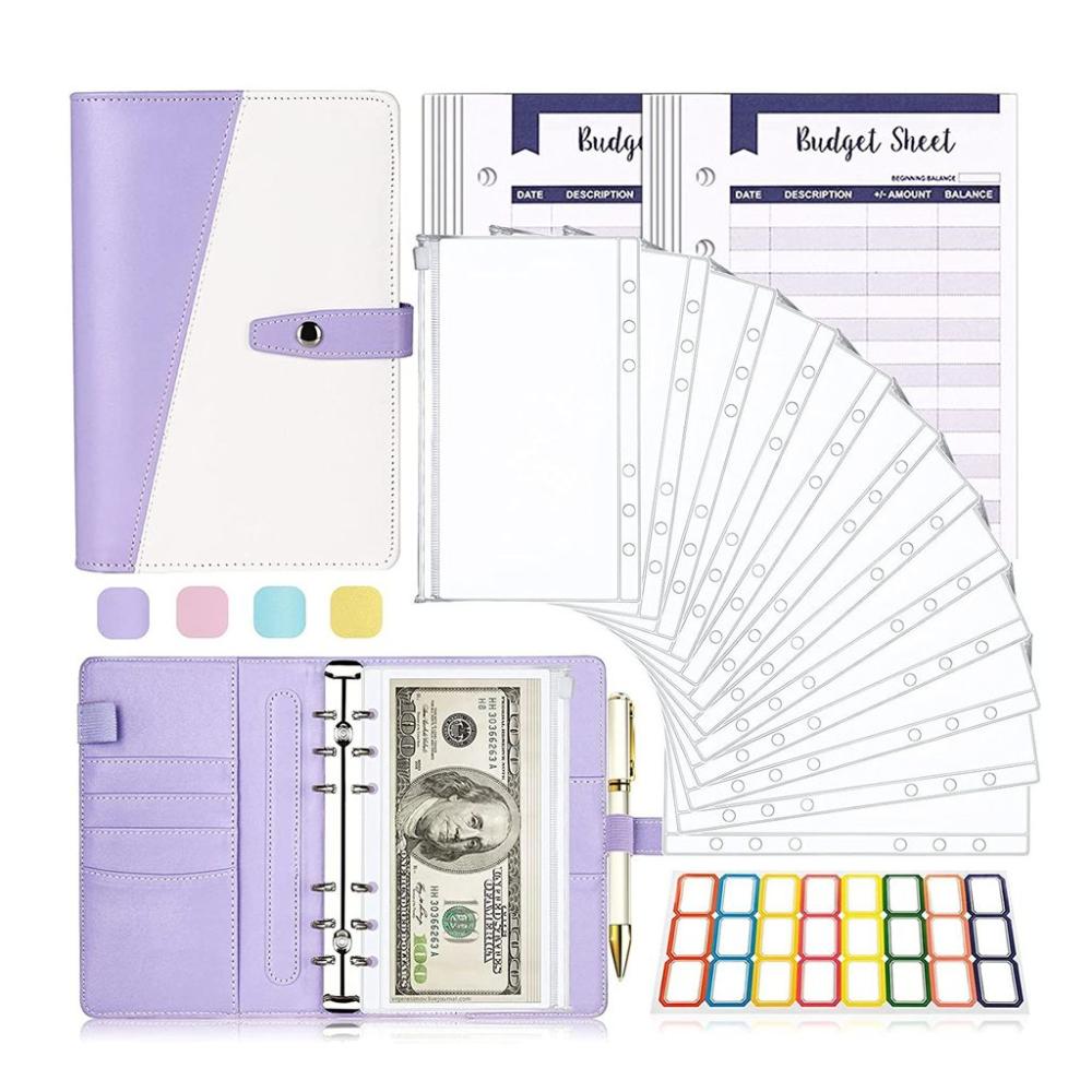 for Money Saving Notebook Gifts A6 Budget Binder Envelope Wallet Cash Storage Books Cash Envelopes
