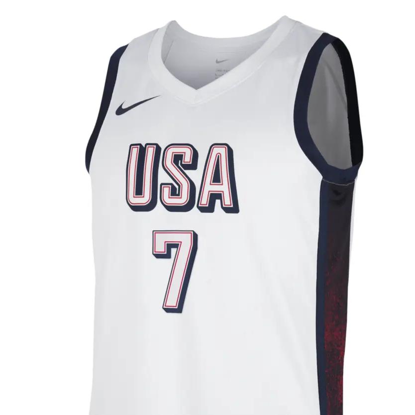 Nike USA Basketball Olympic Series SS24 Dri-FIT Kevin Durant Comfortable Sleeveless Logo Basketball Jersey Men jersey White NN201911313-USA