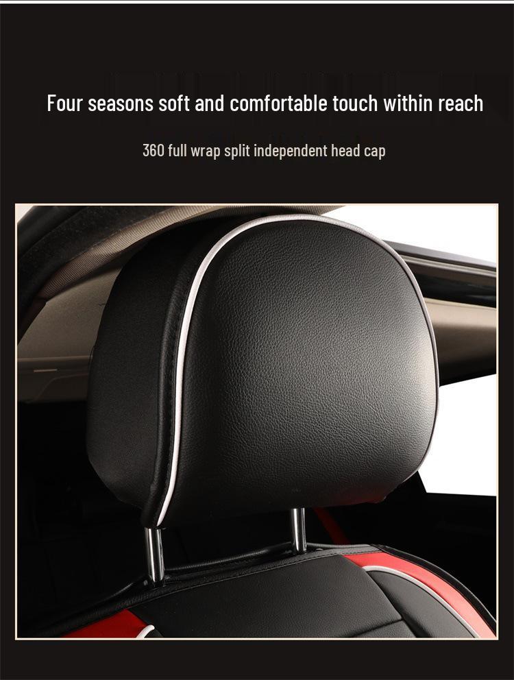 2022 Cartoon Mouse Leather Car Seat Covers - Universal, Four Seasons Full Wrap Set