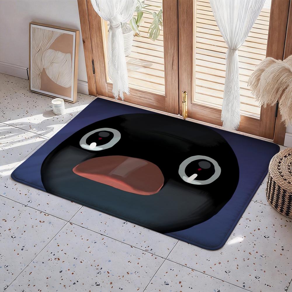 Animal P Penguin Floor Mat Eco Flannel Doormat Non Slip Odorless Indoor Floor Rug Soft Short Plush Home Mat