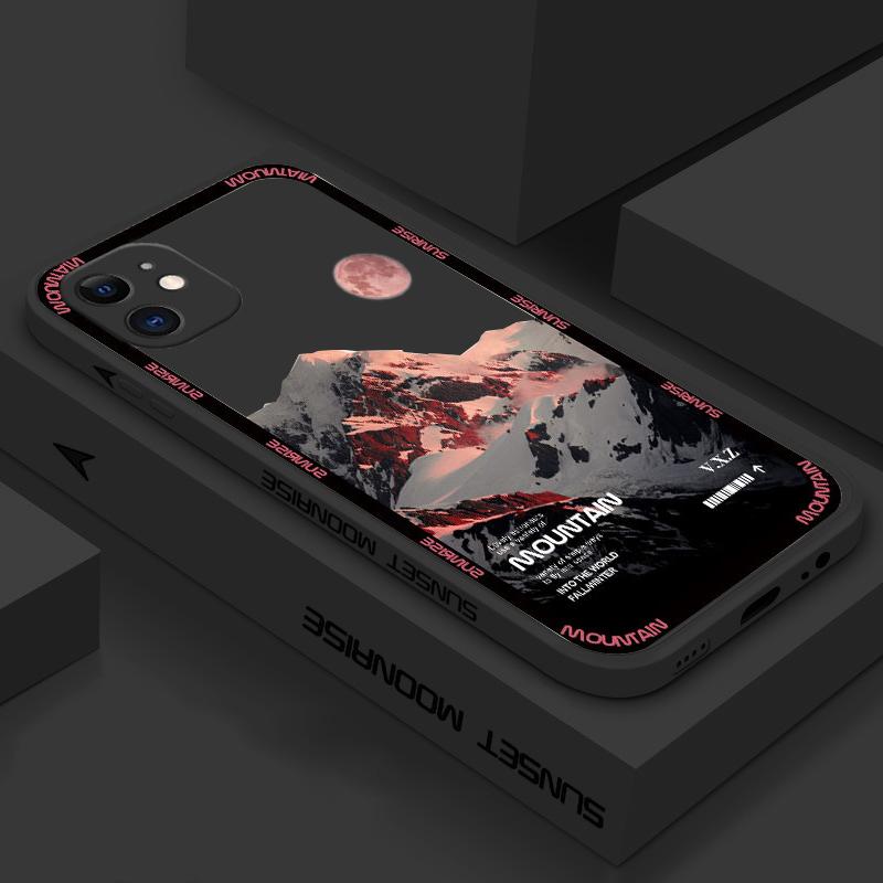 Snow Mountain Sunrise Scenery Silicone Phone Case For Samsung Galaxy S23 Ultra S22 Plus S21 FE S20 Note 20 Dustproof Soft Cover