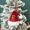 Mini Letter Christmas Hat Christmas Tree Pendant Decorations Hanging Ornament Cute Plush Velet Santa's Hat Christmas Home Decor